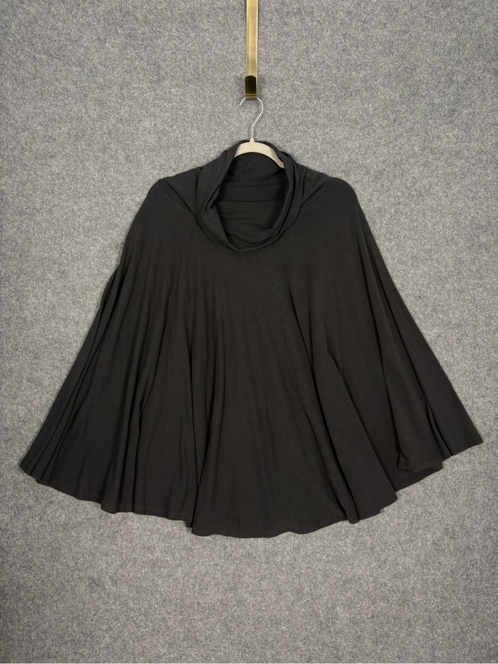 J.Crew Black Cowl Neck Draped Poncho Top Size Small